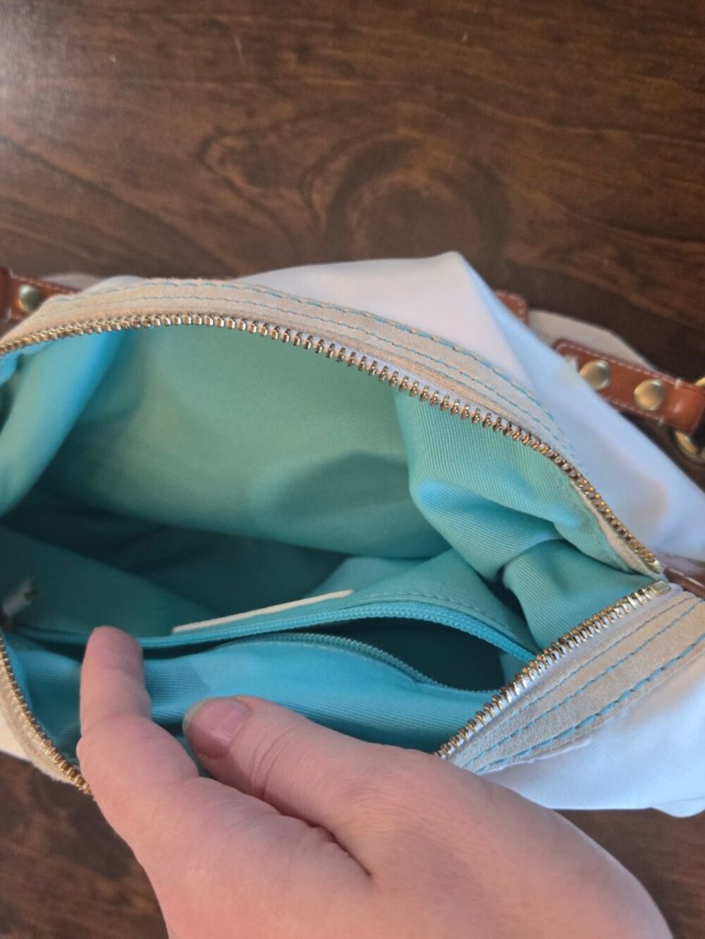 Coach Hampton Ivory Satin Hobo Bag Used; see photos for condition - Picture 16 of 16